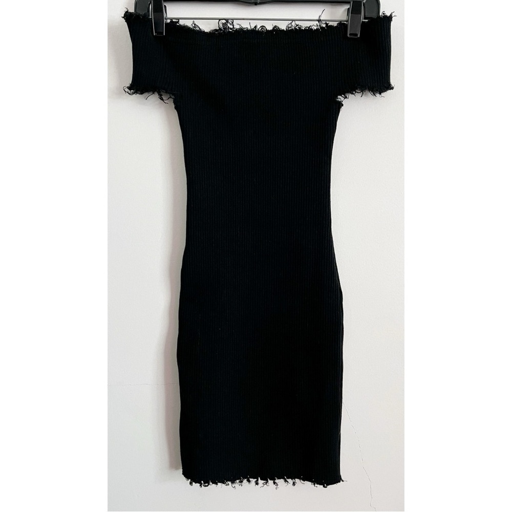 Akira • Elegant Black Off-Shoulder Dress